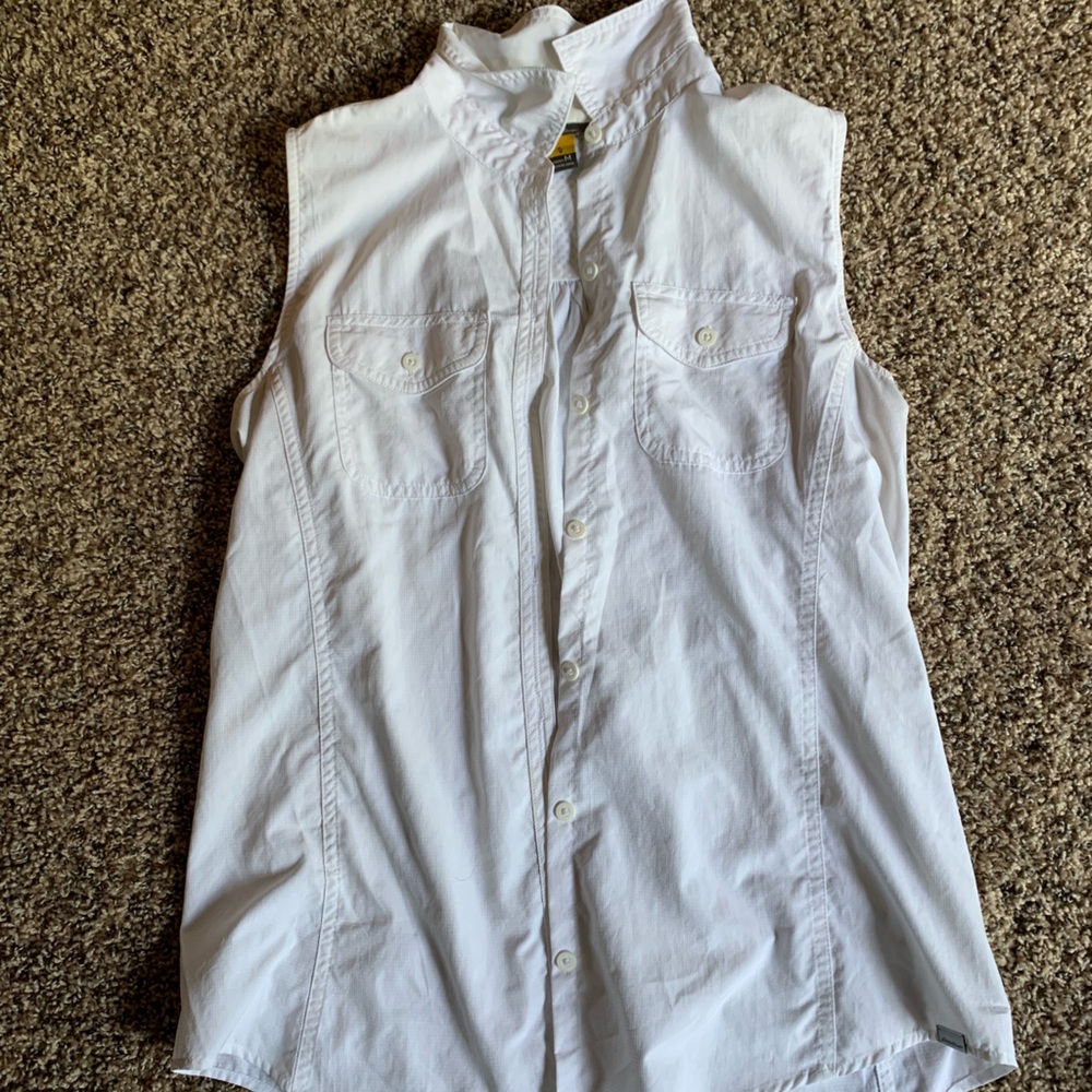 Eddie Bauer White Button-Up Shirt